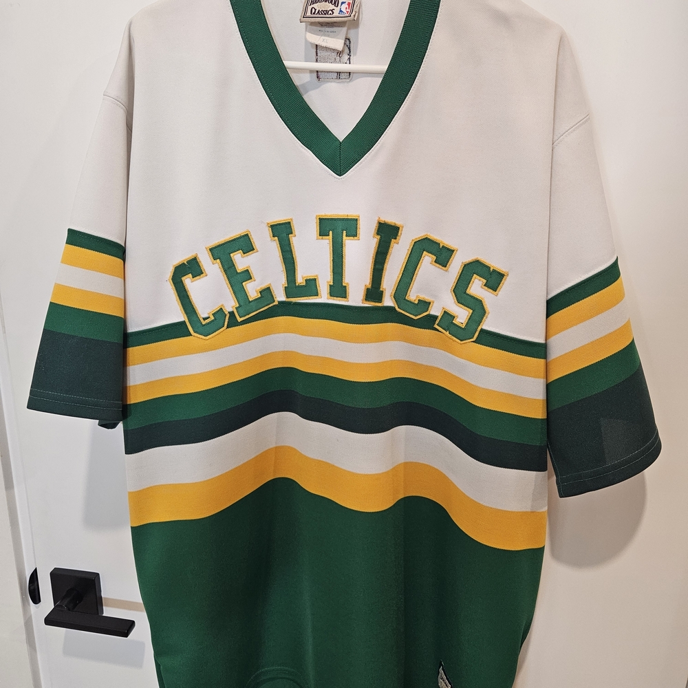 Classic Hardwood Classics White Jersey with Green Trim